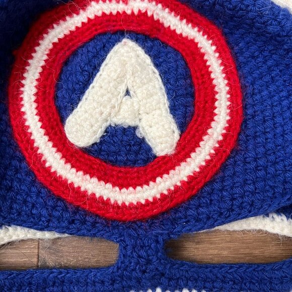 Aerika Peruvian Trading Co Captain America Knit Hat- Adult - Picture 2 of 8